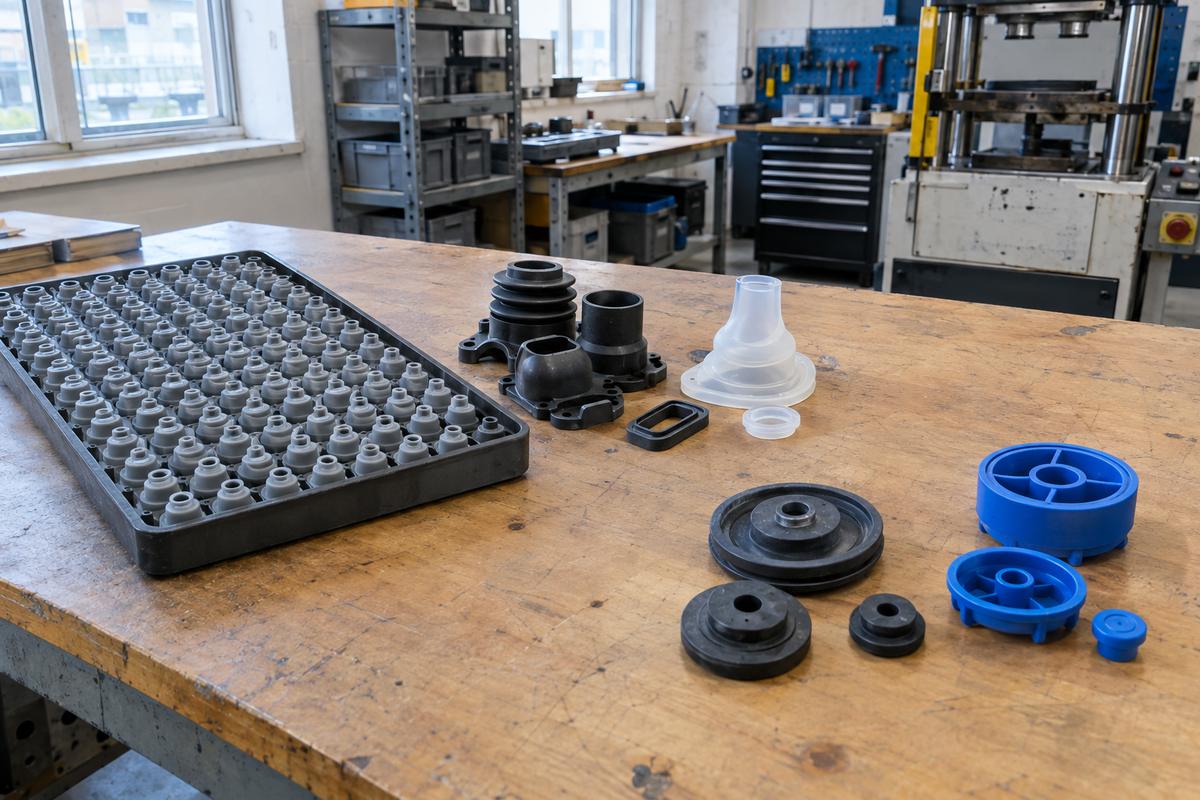 Related silicone component groups for scaling, HCR versus LSR, and moulding routes