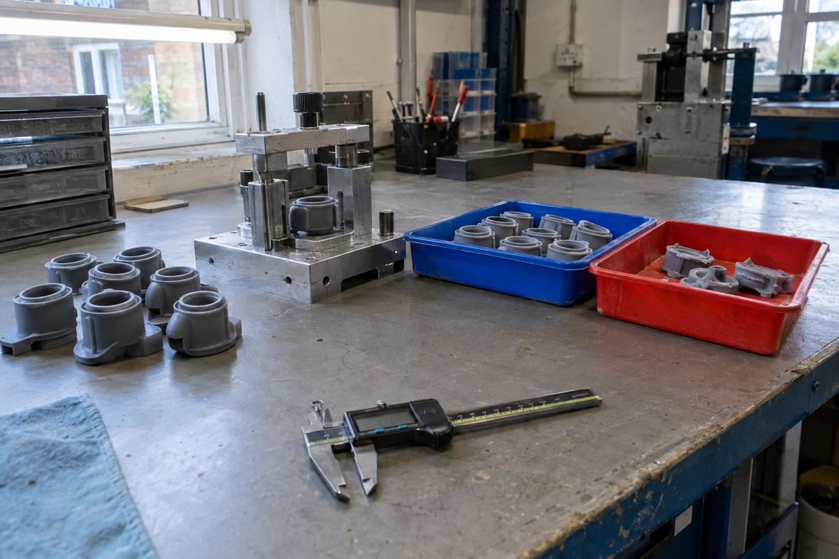 Inspection fixture, callipers and limit samples for silicone parts