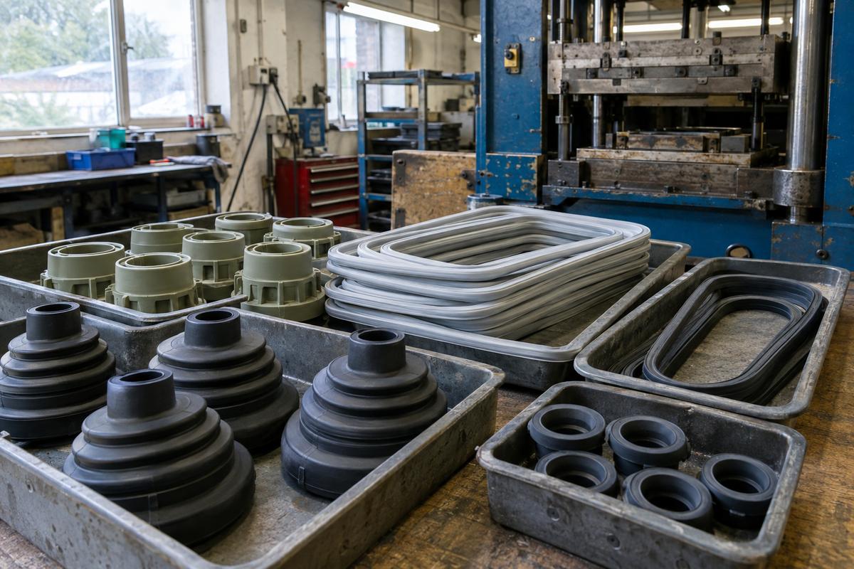 HCR silicone parts for heat-resistant and long-run industrial use