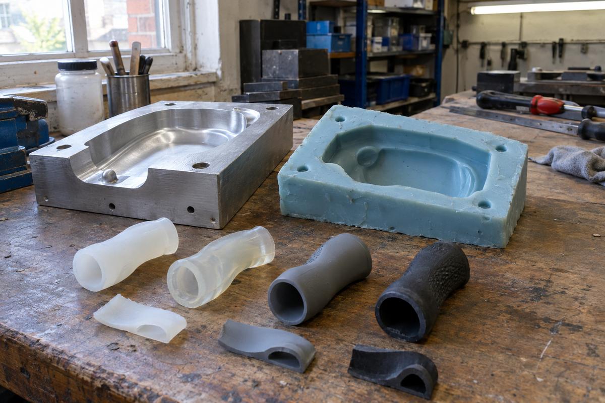 Prototype aluminium and silicone tools with first-off elastomer parts