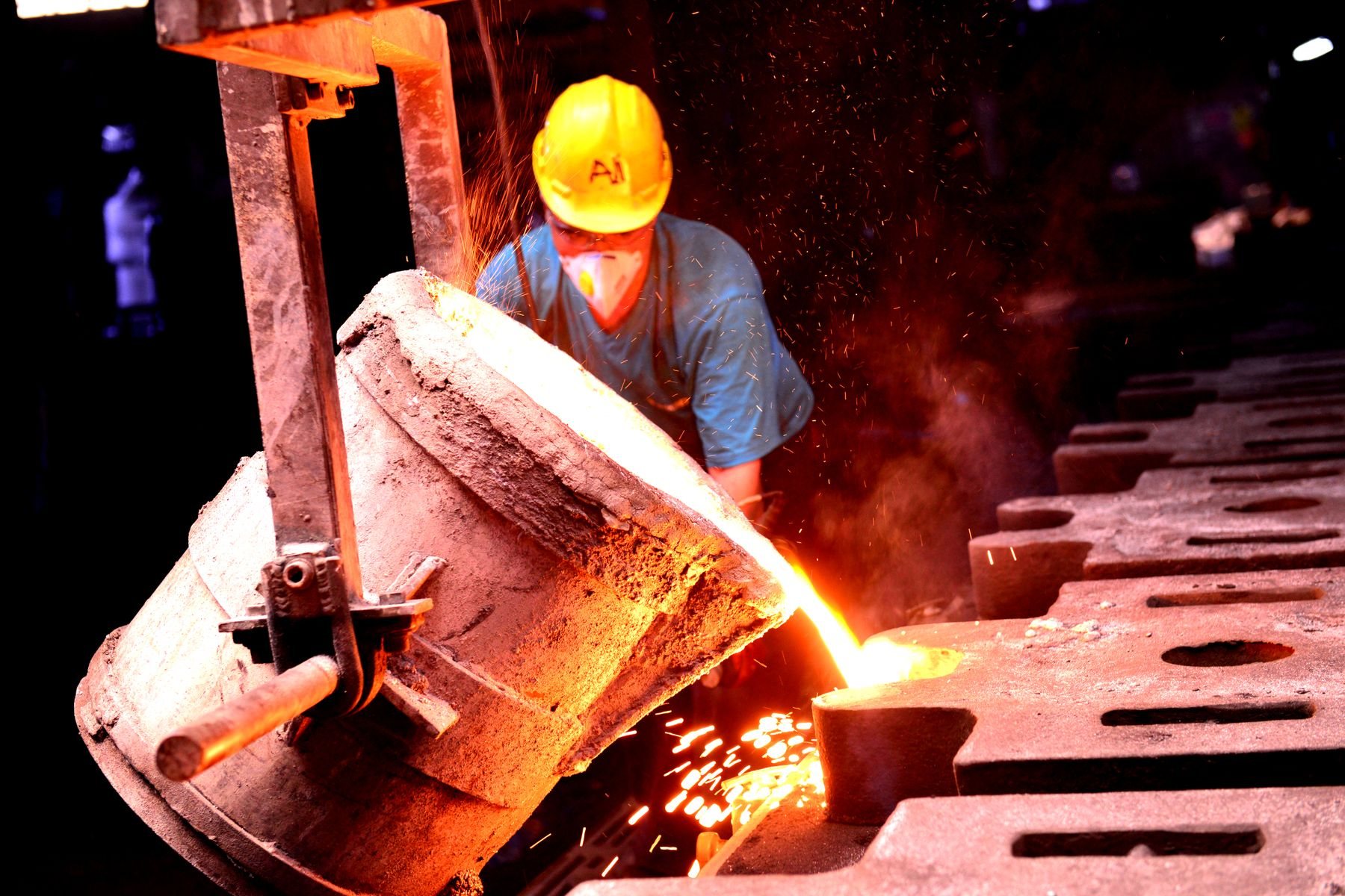 Metal production process photograph
